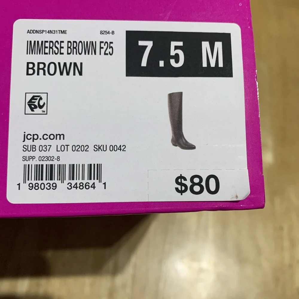 Sugar Women's Immerse Brown Knee High Dress Boots Size 7.5M New